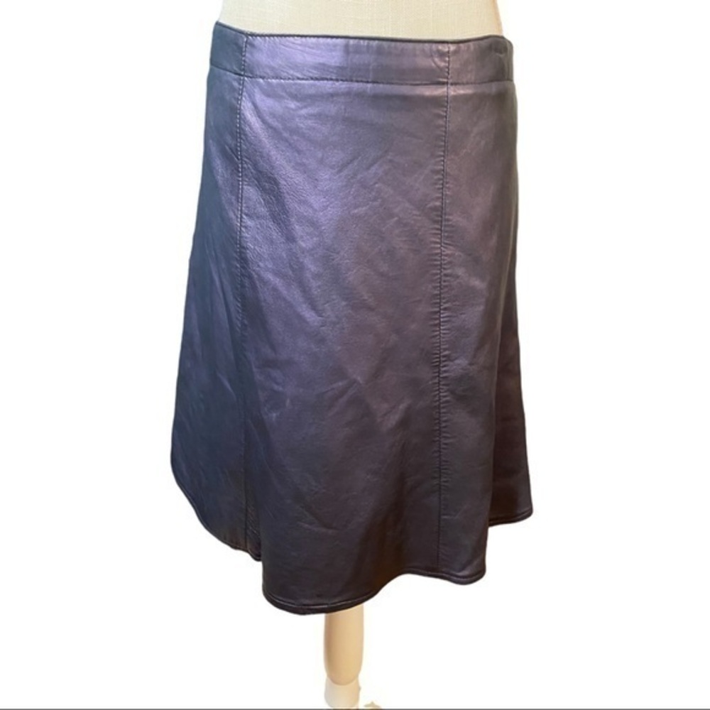 Mary‎ DZneutis lined leather skirt.